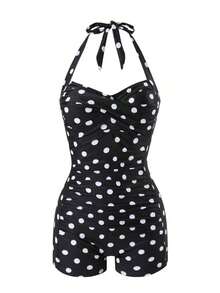 Swim Vcay Traje de baño de una pieza para mujer de verano - Café integral - Ver 11