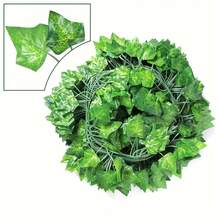 Artificial Green Ivy Leaf Rattan Creeper Leaves Vine Hanging Garland DIY Fake Flowers Plants For Garden Wedding Party Home Decor - 西瓜 - 查看 3