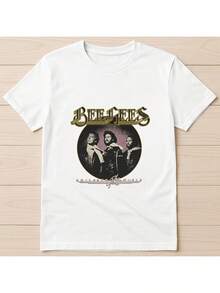 Camiseta unisex con el logo de Bee Band, suave, adecuada para todas las estaciones, un elemento esencial de estilo casual urbano, versátil para cualquier temporada, asequible para el uso diario y un regalo perfecto para fans y amigos. - Blanco - Ver 1