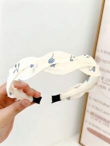 3pcs Soft Linen Woven Floral Plaid Headbands, Elegant Non-Slip Hair Hoops, Suitable For Girls Daily And Spring Outfits - Multicolor - View 5