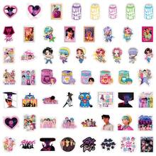55 miếng dán graffiti K-Pop, hình dán nhóm hoạt hình dễ thương, chống thấm nước, thích hợp làm quà tặng trong các bữa tiệc và cho người hâm mộ. - Nhiều màu - Xem 6