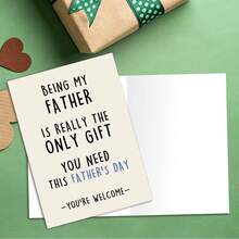 Funny Fathers Day Card Dad, Fathers Day Card Gifts Men, Humorous Happy Father's Day Greeting Card, Minimalist Joke Card Father Daddy From Daughter Son Kids - 卡片-336 - 查看 3