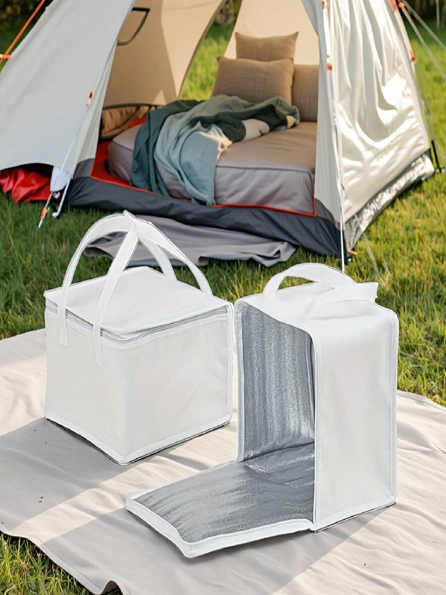 White Insulated Bag, Cake Insulated Bag, Takeout Insulated Bag, Cooler Bag, Fresh-Keeping Insulated Bag, Aluminum Foil Cooler Insulated Bag, Special Baking Cooler Bag, Suitable For Food Insulation, Cooling And Fresh-Keeping - Multicolor - View 1