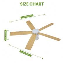 52-Inch Ceiling Fan With Dimmable LED Light And Remote Control, Quiet Reversible DC Motor, 3 Adjustable Color Temperatures For Bedroom, Living Room - 白色吸頂式吊扇 - 查看 2
