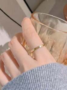 6件套优雅奢华小众复古精致水钻花朵和心形铜合金可调节戒指套装，适合女士日常及节日佩戴 - 戒指六件套 - 查看 7