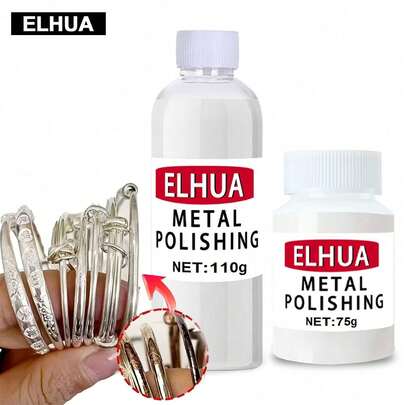 ELHUA Jewelry Polishing And Jewelry Polishing Cloth/Metal/Watch Polishing- Remove Oxidation & Tarnish, Restore Luster To Golden & Silvery Rings & Bracelets - /Metal Jewelry Care Repair, Stainless Steel Surface Scratch Liquid, Repair Tools|Restoration Cream|Smooth Texture -Suitable For Polishing Metal And Jade, Rust Removal