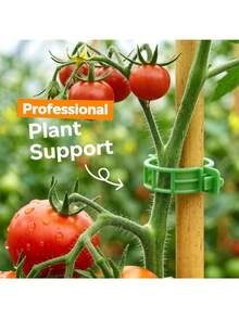 100pcs Tomato Clips, Plastic Grid Plant Support Clips For Climbing Plants, Suitable For Garden, Reusable Clips For Supporting Grape, Tomato Vines And Vegetable Plants, Help Plants Grow Upright And Healthier - Multicolor - View 3