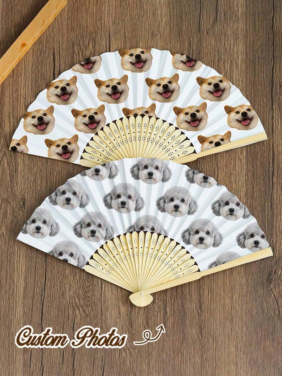 客製化姓名 Logo 婚禮扇，經典 DIY 扇，時尚且獨特，送給女朋友、家人、媽媽、朋友、寵物的理想禮物，適合畢業典禮與婚禮
