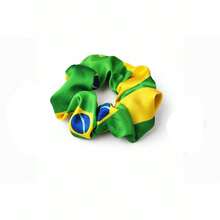5pcs World Cup Cheering Set, Includes Headband, 2 Hair Clips, Hair Scrunchie, Bandana, For Brazil Football Fans - View 8