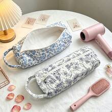 1 Túi đựng máy sấy tóc cỡ lớn họa tiết hoa, túi cuộn đựng máy uốn tóc, túi đựng đồ du lịch tiện dụng, vỏ bảo vệ dụng cụ làm tóc nhẹ cho máy sấy tóc, máy uốn tóc, máy duỗi tóc, máy ép tóc, máy dập sóng tóc, kẹp tóc, dây buộc tóc, lược, kéo cắt tóc. - Nhiều màu - Xem 10