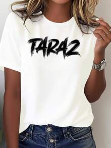 Camiseta cómoda de pura aodón para mujer de Taraz, Kazistán - Blanco - Ver 2