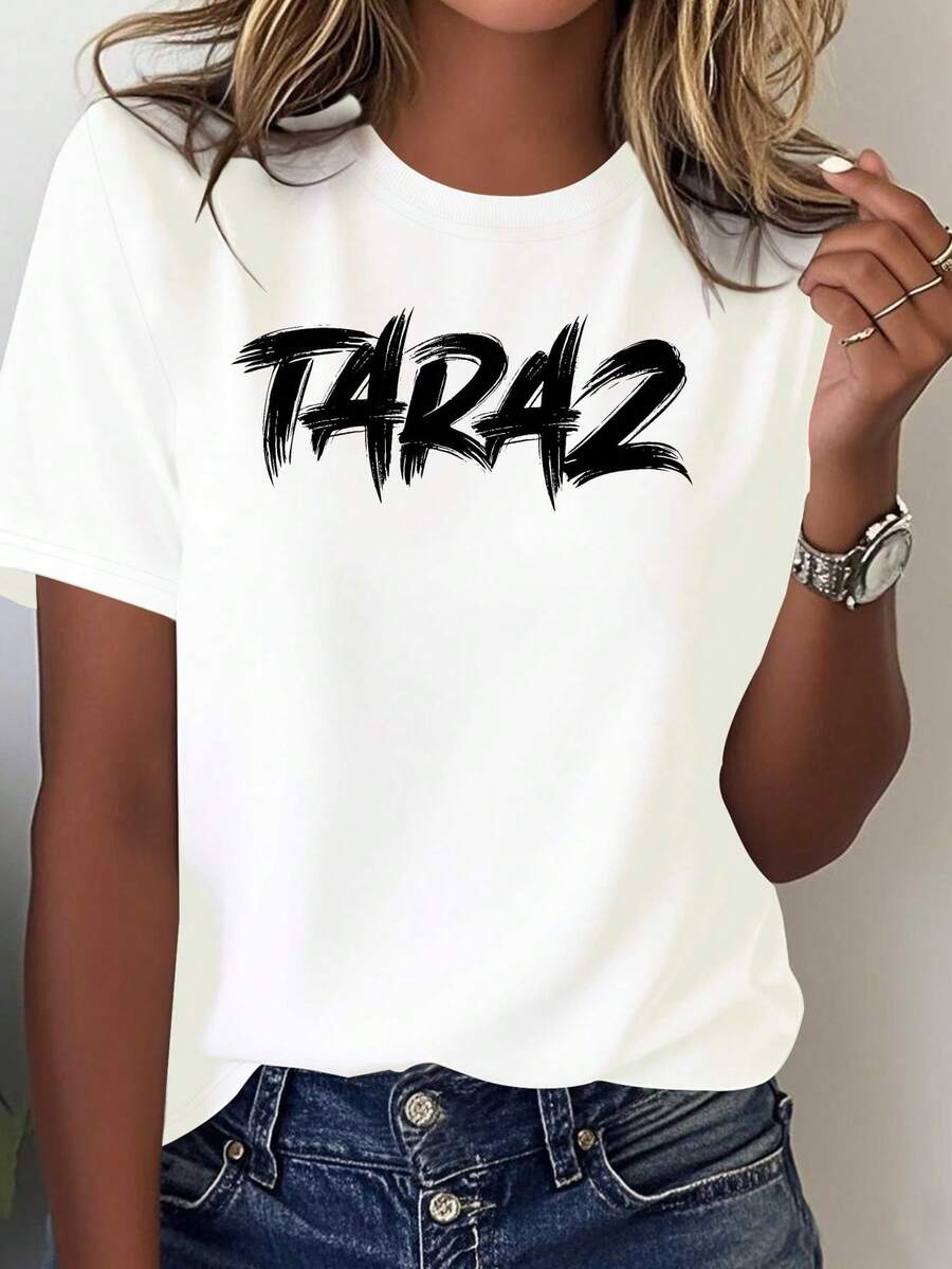 Camiseta cómoda de pura aodón para mujer de Taraz, Kazistán