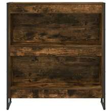 Librería vidaXL de roble ahumado, 80 x 30 x 86,5 cm - Marrón - Ver 5