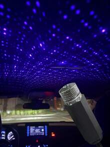 1pc Galaxy Star Night Light, Romantic LED USB Galaxy Lamp, Suitable For Car Ceiling And Room Ceiling - Purple - View 2