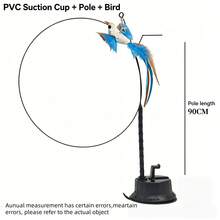 Multi-Color Interactive Cat Teaser Wand With Feather & Bell, Durable Self-Play Cat Toy With Strong Suction Cup Base, Suitable For Indoor Cat Exercise, 1pc - Purple - View 11