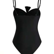Swim Oasis Women Vacation Beach One-Piece Swimsuit With Cover Up Skirt For Summer - Blanco y Negro - Ver 7