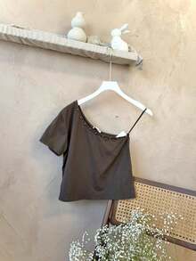 Women Tops - Chocolate Brown - View 3