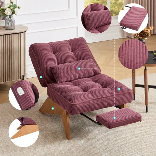 Chaise Lounges - 酒紅色 - 查看 1