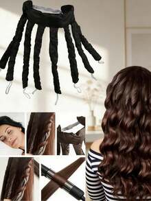 1pc 8-Prong No-Heat Curling Wand, Heatless Curling Wand, Soft Wave Hair Band, Suitable For Hair Salons, Beauty Salons, Travels, Parties, Gatherings, Vacations, Women Hair Accessories, Curling Iron, Hair Stylist Accessories, Perfect Gift For Friends And Family - Multicolor - View 3