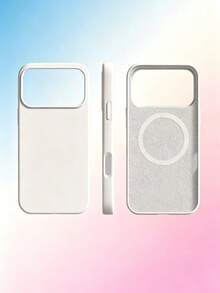 1件 矽膠手機殼，適用於 Apple 17 Pro Max、16 Pro、13 Pro、15 Plus、12 Pro、14 Plus/11，純色簡約款，男女通用保護殼 - 古董白 - 查看 1