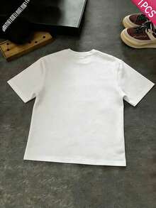 Tween Girl Cotten Clothes,Y2K-Inspired Letter Print T-Shirt - Casual Crew Neck, Short Sleeve, Machine Washable - Perfect For Spring/Summer/Fall,Fashion, Streetwear, Unisex, Men, Women woman Todo tipo de impresiones, chaqueta, camiseta de cuello redondo, casual, para oficina, para viajar, muy popular, viento deportivo, estampado/patrón, camiseta de algodón 100%, camiseta casual, cómoda, suave, transpirable The latest popular bestseller - Blanco - Ver 2