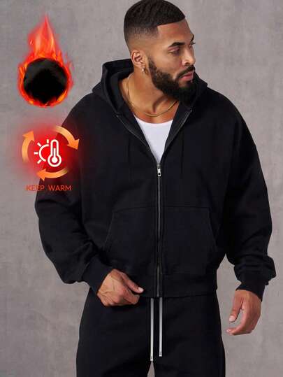 Men's Casual Sports Sweatshirt - Solid Color, Long Sleeve, Knit Fabric, H-Silhouette, Suitable For Hiking And Outdoor Activities, Polyester Material, Crew Neck, Sporty For Autumn/Winter