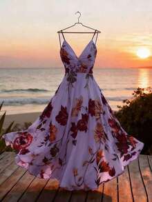 MEXGlowEve Vestido sin mangas con estampado floral, estilo casual de vacaciones para mujerMEX URCZ - Multicolor 2 - Ver 9