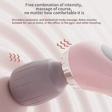 Powerful Handheld Fascia Stick, Wireless Charging Multi Gear Personal Relaxation Device, Soft Silicone Head, Type-C Charging, Portable Fascia Stick Suitable For Neck, Shoulder, Back And Waist, Suitable For Home Use, Daily Use In The Gym - Multicolor - View 9