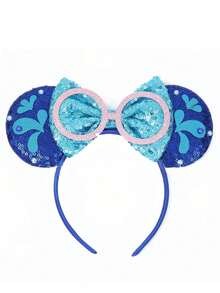 Băng đô tai hình nơ và kính hoạt hình Disney, băng đô tai chuột Minnie dễ thương, hoàn hảo cho bé gái và phụ nữ, thích hợp cho hóa trang, tiệc hóa trang, đi công viên giải trí, lễ kỷ niệm và các buổi tụ họp xã hội. Đây cũng là món quà lý tưởng cho sinh nhật, Giáng sinh, kỷ niệm và các dịp đặc biệt khác. (Phụ kiện tóc, dây buộc tóc, băng đô, băng đô nữ) - Màu xanh lam - Xem 6