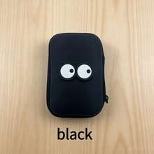 Cute Cartoon Eyes Data Cable Storage Bag, Portable Hard Shell Charger Earphone Organizer Case, Mini Zipper Pouch For USB Cable, Charger, Earbuds - Multicolor - View 4