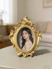 5x7 金色復古相框，青銅金 5x7 相框，手工樹脂材質，面板，精美復古古董相框，適用於牆面和桌面展示，家居裝飾 - 彩色 - 查看 10