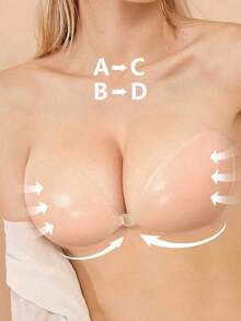 Ladies' Waterproof Thickened Silicone Breast Petals Small Breast Lift Up & Push In, Special Wedding Photography - Apricot - View 4