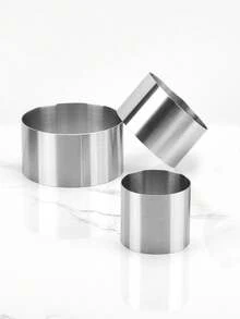 Brodark Khuôn bánh tròn mini bằng thép không gỉ, khuôn cắt bánh liền mạch - Khuôn làm bánh tráng miệng cho bánh phô mai, bánh mousse, bánh tart, bánh pie, giúp tạo ra những lát bánh phô mai hoàn hảo. - Xem 6
