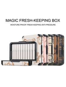 1pc IQOS ILUMA ONE PRIME Series 20-Stick Holder & Protective Case, PC+PU Hard Shell Soft Leather Dual Protection, Comfortable Grip, Anti-Crush Anti-Moisture, Portable, Fashionable Cartoon Pattern, Suitable For Business People, Men And Women, Travel Essential Accessory, Luxury Experience - BOX/Brown Bear - View 2