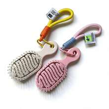 Mini Oval Hair Comb, Portable For Women, Suitable For Travel, Outdoor, Work, School, Lightweight Massage Comb With Lanyard, Multiple Colors Available - One Size Fits All - View 3