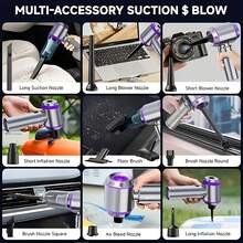 20000PA High Power Portable Wireless Vacuum Cleaner, 4-In-1 Compressed Air Duster, Blow Dryer And Handheld Vacuum Cleaner, Brushless Motor, Suitable For Car, Home, Office, Outdoor Camping And More - Cordless - View 8