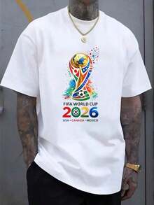 2026 FIFA World Cup Official Licensed Unisex T-Shirt,2026 World Cup T-Shirt, Unisex, 2026 Football Jersey, USA, Canada, Mexico Styles, Fan Gift, Fan Apparel, Single Piece - 白色 - 查看 7