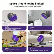 Kipas Meja Multifungsi 3-in-1 1PC Baru 2026, Kipas Meja Lipat 90°, Kipas Dinding, Dengan Lampu Malam Warna Hangat, Pengait Tersembunyi, Cocok Untuk Kantor, Rumah, dan Luar Ruangan, Kipas USB Portabel - Kipas Meja - View 10