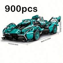 Supercar MOC Building Block Set-A Challenging Racing Car Model Suitable For Decorating Living Rooms, Dining Rooms, Or Studies; An Ideal Gift For Christmas, Birthdays, Or Halloween (Available In 1300, 900, Or 400 Pieces). - Multicolor - View 3