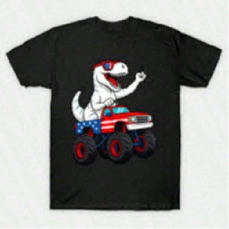 UPPA White Patriotic T-Shirt For Kids, 4th Of July, Soft Cotton Graphic Print, , Kindergarten Graduation, Girls 4th Of July, Boys, Children's Clothing, Graphic Tees, Cute Clothes, Girls' Clothing, Y2k T-Shirts, T-Rex Monster T-Shirt For Kids, UPPA 250th Anniversary 4th Of July 2026 T-Shirt, Soft Pure Cotton Construction, Gentle On Children's Delicate Skin, Provides Good Ventilation And Cool Comfort In Summer. Personalized Gifts, Easter Gifts For Kids, Party Favors For Kids, Gifts For Children, Friends And Family. - Black - View 1