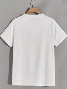Brooklyn Graffiti T-Shirt For Men, High Quality White, Urban Hip-Hop Style, Casual Sportswear, Crew Neck, Regular Fit, Short Sleeve, Machine Washable, Perfect For Outdoor Activities In All Seasons - 白色 - 查看 2