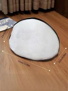 1pc White With Black Zipper Shoe Washing Bag, Shoe Storage Bag, Household Shoe Washing Bag, Shoe Washing Filter Net Bag, Laundry Bag, Washing Machine Filter Bag, Anti-Deformation Laundry Bag, Anti-Entanglement Laundry Bag, Anti-Stain Laundry Bag, Travel Shoe Storage Bag, Suitable For Dresses, Pants, Shoes, Jeans, Boots, Suitable For Spring And Summer, Minimalist Style - A - View 9