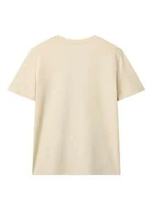 Women's Round Neck Printed Short Sleeve T-Shirt, Casual Loose Fit, Super Soft & Comfortable Fabric, Ins Street Fashion Style, Classic All-match Graphic Tee, Breathable Lightweight Daily Basic Top, Perfect for Daily Wear, Casual Vacation, Office Commute, Outdoor Going Out, Weekend Gathering, Shopping and Leisure Activities, Ladies Trendy Oversized Casual Pullover T-Shirt - Albaricoque - Ver 3