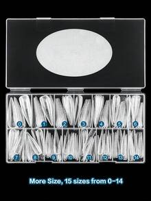 150 piezas/Caja Membrana de extensión de uñas con forma de almendra - transparente - Ver 9