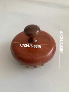 1/2 Piezas Cepillo de masaje anti-celulitis para el Body, Cojín de masaje de madera relajante con aceites esenciales SPA, Masajeador para el cuero cabelludo y el Body - Marrón - Ver 12