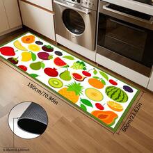 1pc Fruit Pattern Kitchen Floor Mat, Polyester Drainage Mat, Doormat, Floor Pad, Suitable For Kitchen, Living Room, Entrance, Balcony, Home Decor, Anti-Pollution, Coffee Shop, Bar, Holiday, Party, Bedroom, Pet Mat, Bathroom Decor, Room Decor - Multicolor - View 13