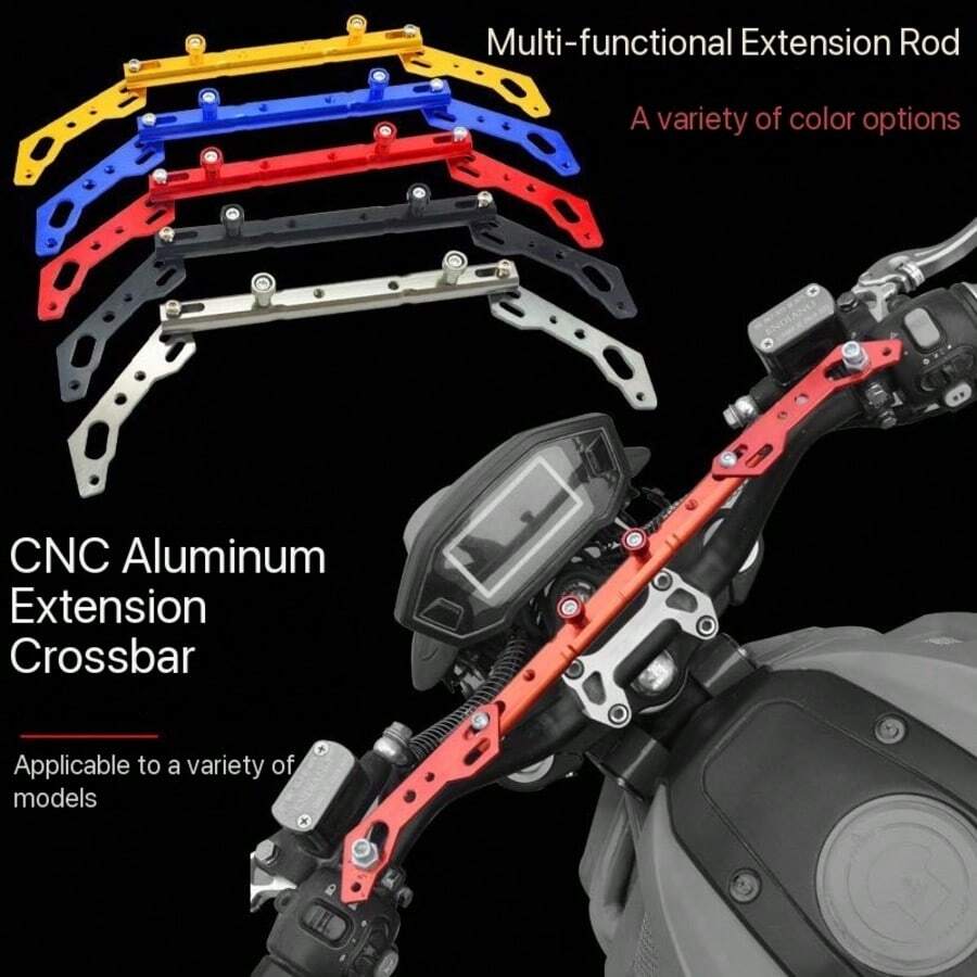 Motorcycle Handlebar Aluminum Alloy Off-Road Bike Handlebar With Foam Pad Grip, Suitable For Off-Road Vehicles, Mini Bikes, ATVs, Electric Motorcycles, Rear View Mirror Modification Parts, Crossbar, Headset, Balance Bar, Mirror Mount, Expansion Reinforcement Bracket