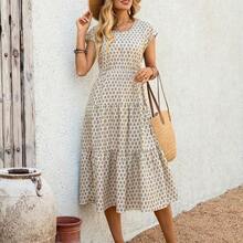 Women's Casual Ditsy Floral Vacation Dress - Verde - Ver 11