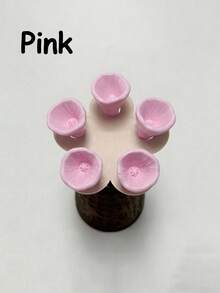 5pcs Colorful Bee Waterer Set, Insect Drinking Cup, Colorful Bee Watering Station With Wooden Base, Gardening Bee Feeder, Suitable For Outdoor, Garden, Balcony, Planter, Creative Gardening Decor, Practical Gardening Tool - Multiple Styles - View 12
