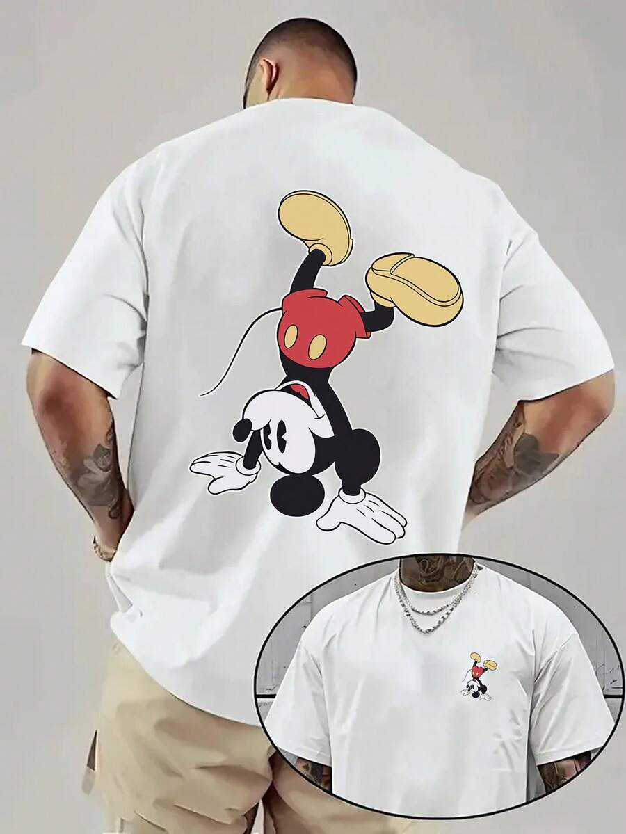 Disney Licensed, Featuring Animated Prints From 'Mickey Mouse Clubhouse' - The Iconic Mickey Mouse Design, A Comfortable Casual Men'S Crewneck Sweatshirt, Perfect For Everyday Wear And Street Fashion, A Must-Have For Disney Fans - trắng - Xem 1